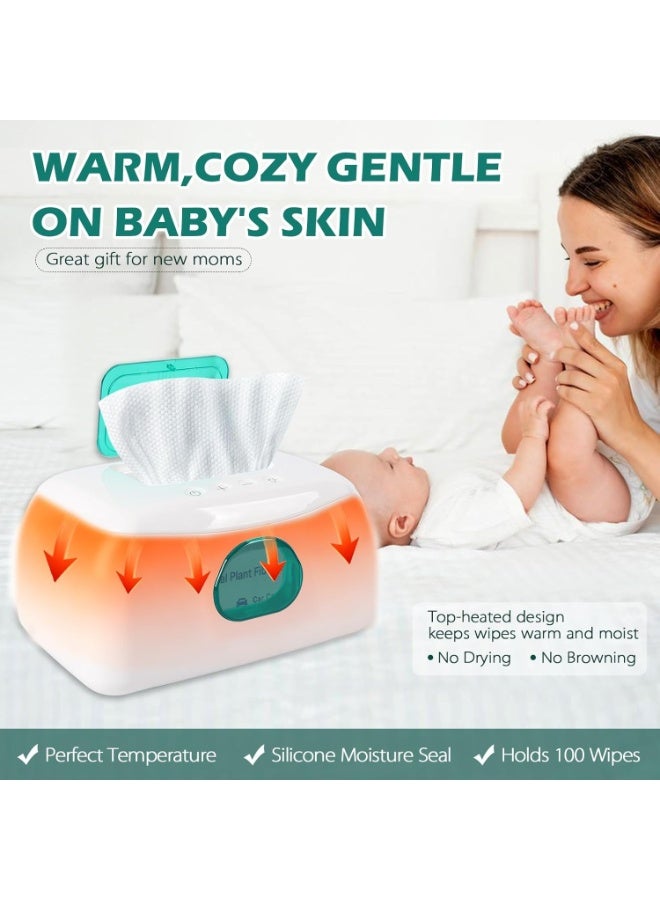 Gonice Baby Wipe Warmer with 16-Level Precision Heating, Portable USB-Powered Wet Wipe Warmer, Auto-Lift Spring Wet Wipes Dispenser, Gentle 45°-60° Diaper Wipes Warmer for Diaper Changes, Home & Travel Use - Image 2